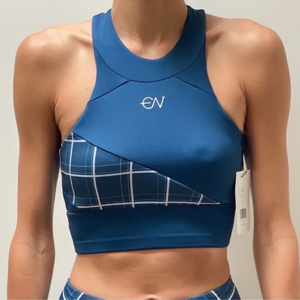Enavant Active Mayfair Sport Bra Top Size Small Navy